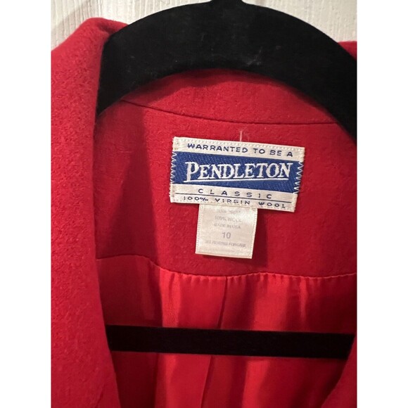 Pendleton Blazer Womens 10 Knockabouts Red Jacket Virgin Wool Preppy Vintage USA - Picture 4 of 8
